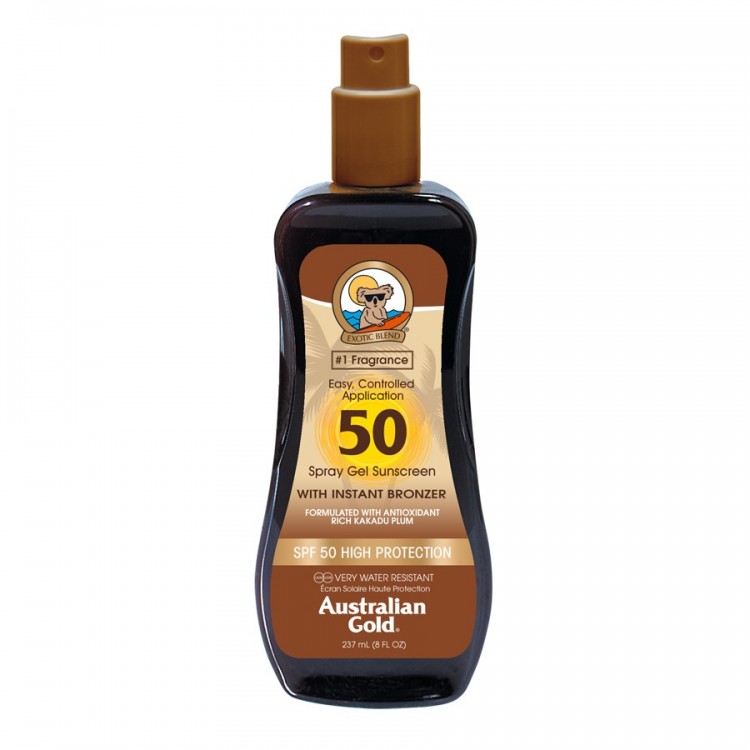 Australian Gold Spray Gel With Bronzer Spf 50 237 Ml