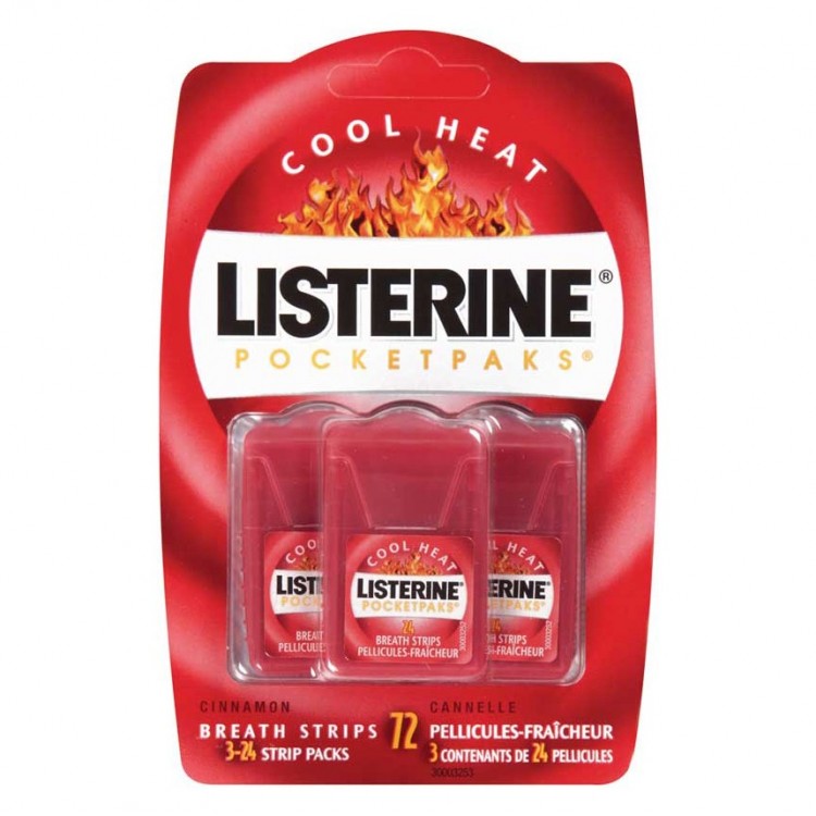 LISTERINE STRISCE RINFRESCANTI POCKETPAKS CINNAMON 3×24 LISTERINE STRISCE RINFRESCANTI POCKETPAKS CINNAMON 3×24