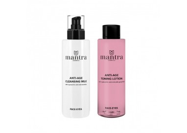 Mantra Cosmetics Pacchetto Latte Detergente + Tonico Anti Eta'