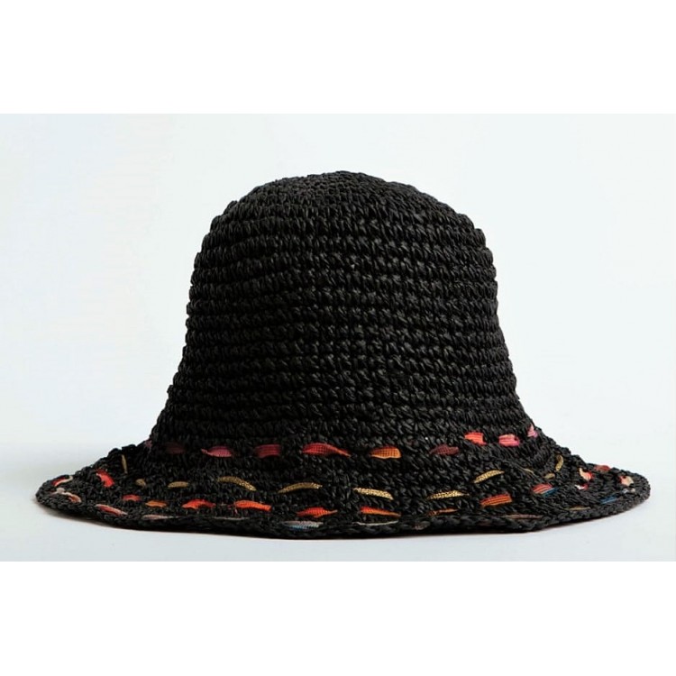 Almala Cappello Rafia Nero