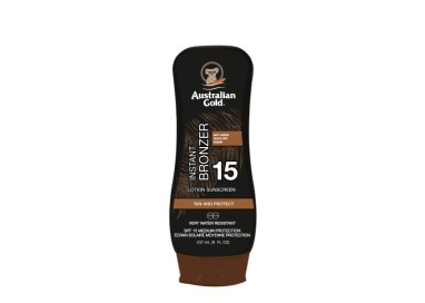 Australian Gold Protection Instant Bronzer Lotion With Bronzer Spf 15 237 Ml