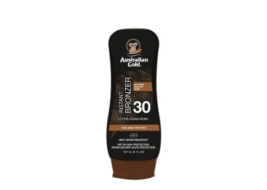Australian Gold Protection Instant Bronzer Lotion With Bronzer Spf 30 237 Ml