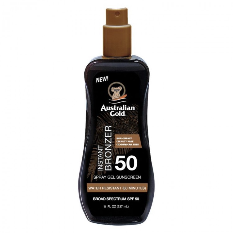 Australian Gold Protection Spray Gel With Bronzer Spf 50 237 Ml Australian Gold Protection Spray Gel With Bronzer Spf 50 237 Ml